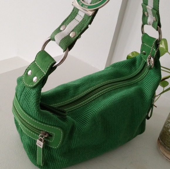 💚The SAk green & white shoulder bag purse - Picture 8 of 13